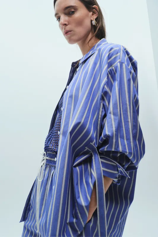 Lara Blouse, Blue Stripe sold by Saint Art