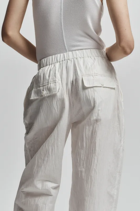 Quinton Linen Crinkle Pant, White made by Saint Art