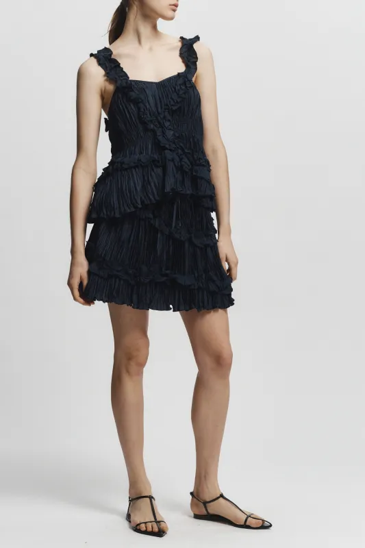 Emmy Ruched Blouse, Navy made by Saint Art