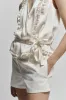 Ryan Silk Wrap Top, Ivory sold by Saint Art