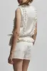 Ryan Silk Wrap Top, Ivory sold by Saint Art