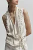 Ryan Silk Wrap Top, Ivory sold by Saint Art