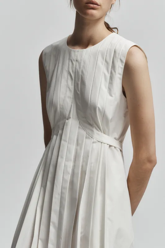 Judson Pleated Maxi Dress, White made by Saint Art