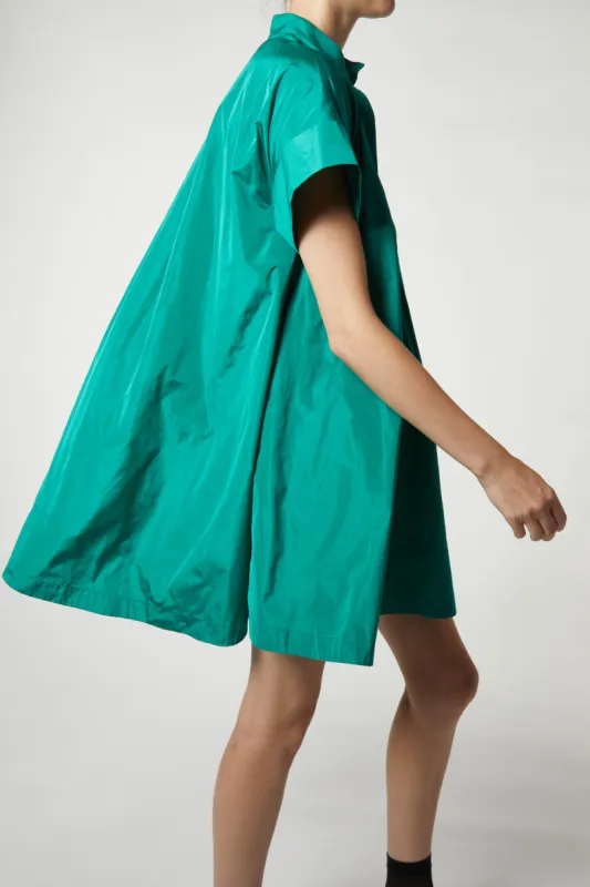 Rhys Taffeta Mini Dress, Jade Green made by Saint Art