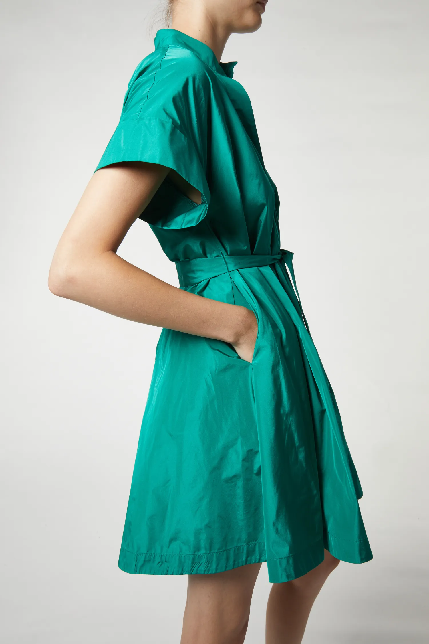 Rhys Taffeta Mini Dress, Jade Green sold by Saint Art product image thumbnail 2