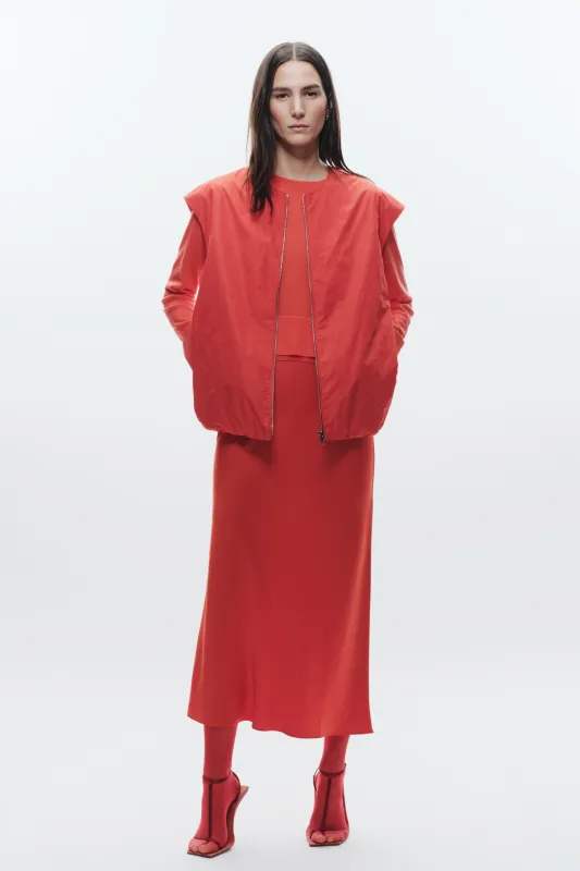 Talia Charmeuse Maxi Skirt, Grenadine sold by Saint Art