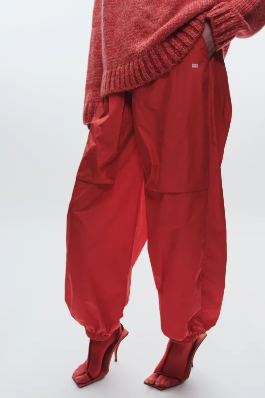 Clyde Oversized Taffeta Pant, Grenadine sold by Saint Art