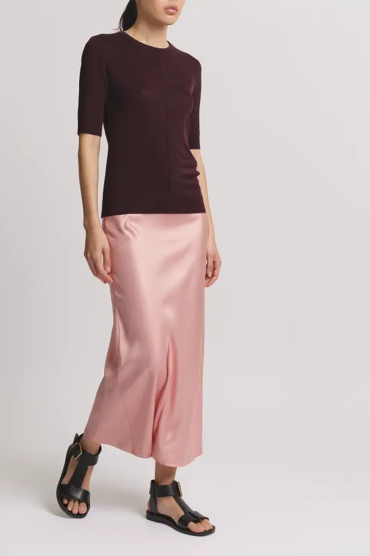 Talia Charmeuse Maxi Skirt, Petal sold by Saint Art