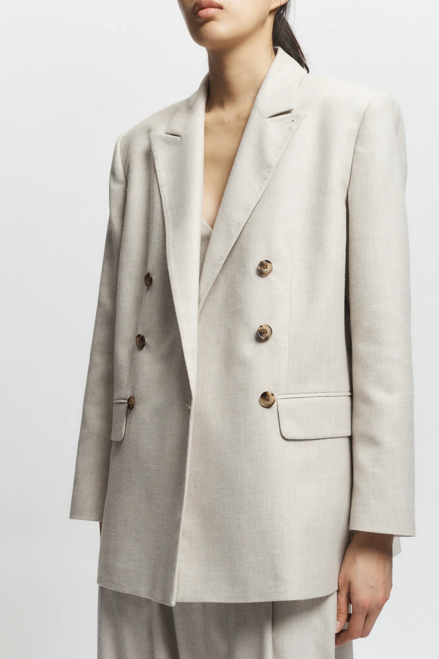 Sullivan Double-Breasted Blazer, Oatmeal sold by Saint Art product image thumbnail 4