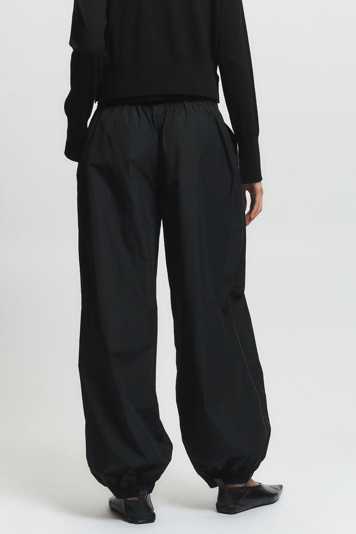 Clyde Oversized Taffeta Pant, Black sold by Saint Art product image thumbnail 2