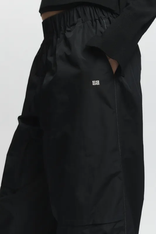 Clyde Oversized Taffeta Pant, Black sold by Saint Art