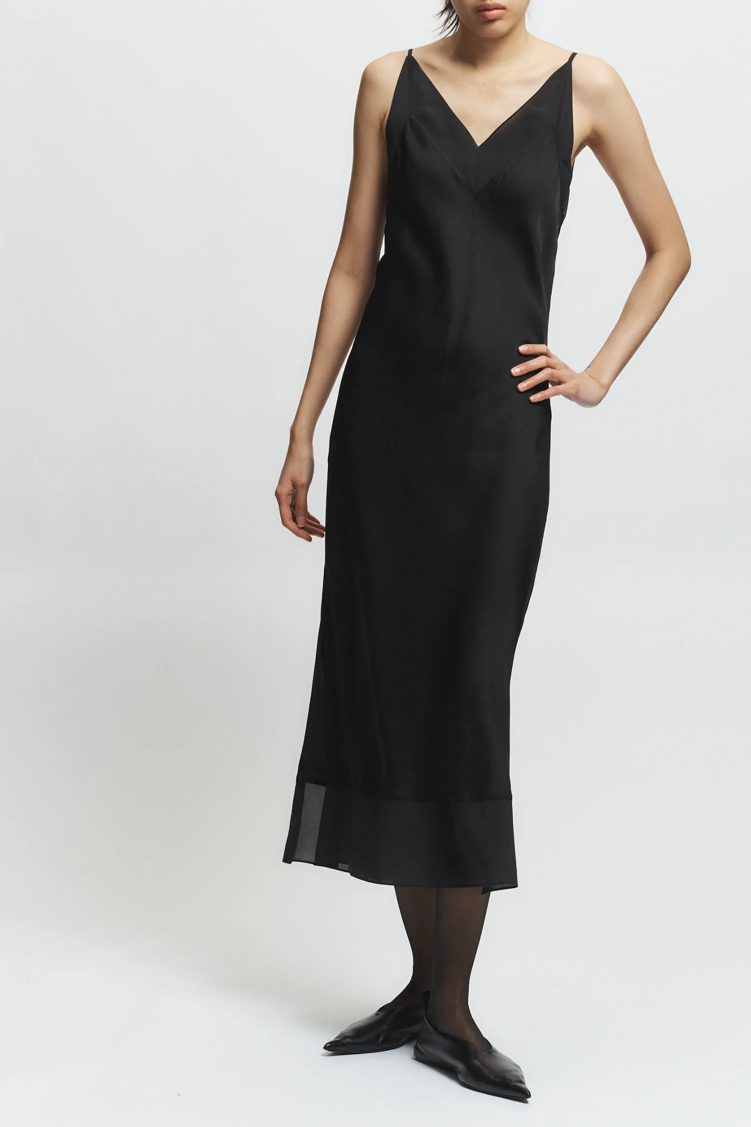 Vinza Slip Dress, Black sold by Saint Art product image thumbnail 2