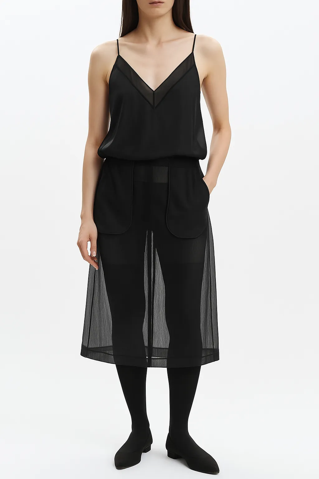 Idris Semi Sheer Skirt, Black sold by Saint Art product image thumbnail 2