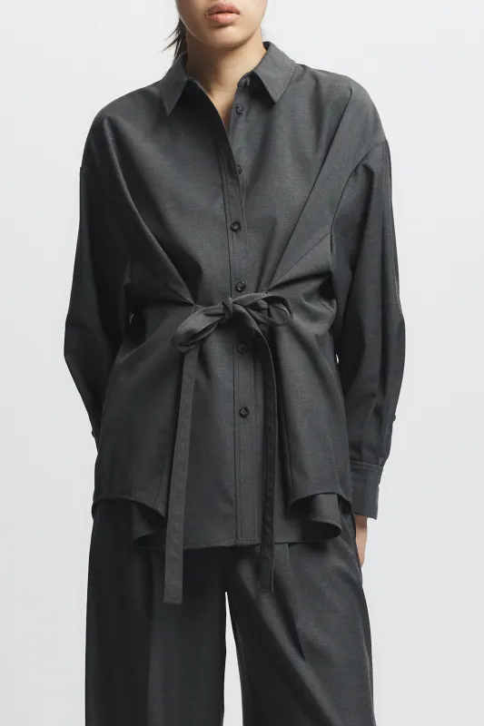 Kinn Oversized Shirt, Dark Grey sold by Saint Art