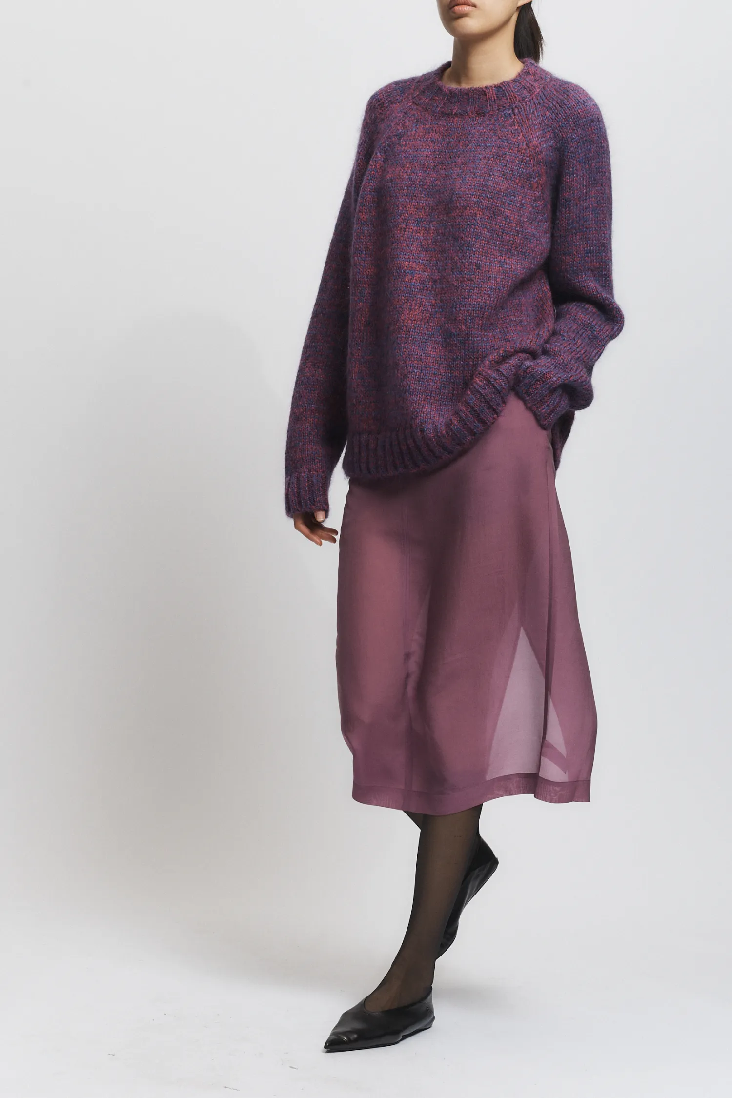 Idris Semi Sheer Skirt, Grape sold by Saint Art product image thumbnail 3