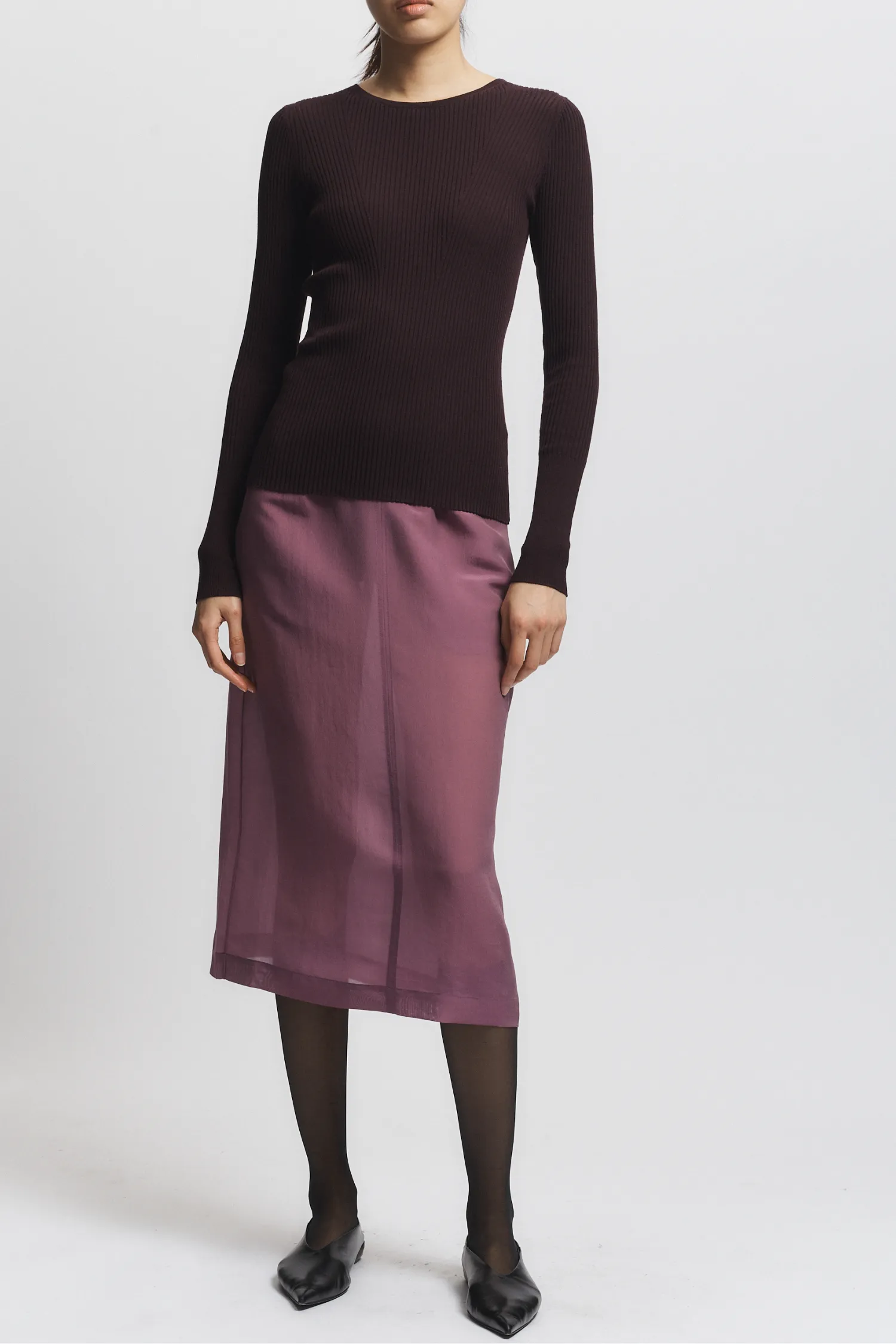Idris Semi Sheer Skirt, Grape sold by Saint Art product image thumbnail 5