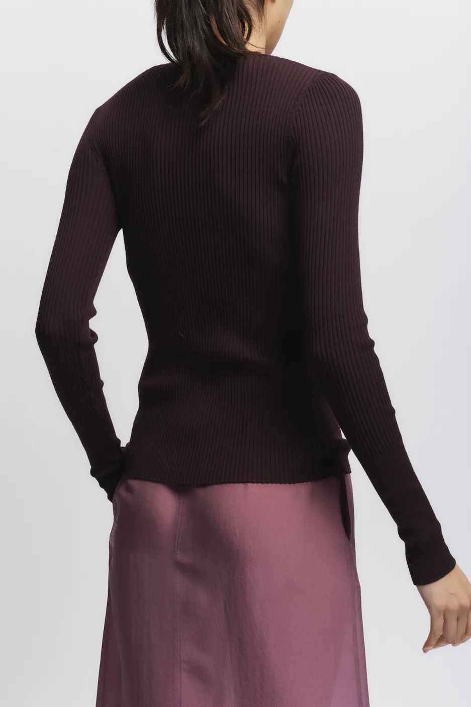 Atlas Rib Crewneck Sweater, Burgundy sold by Saint Art product image thumbnail 2