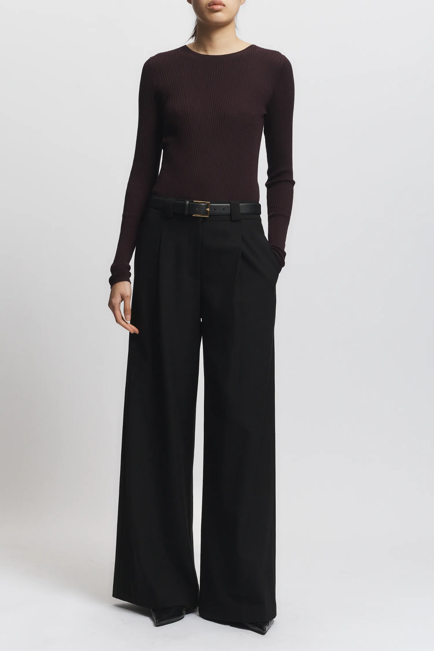 Atlas Rib Crewneck Sweater, Burgundy sold by Saint Art product image thumbnail 3