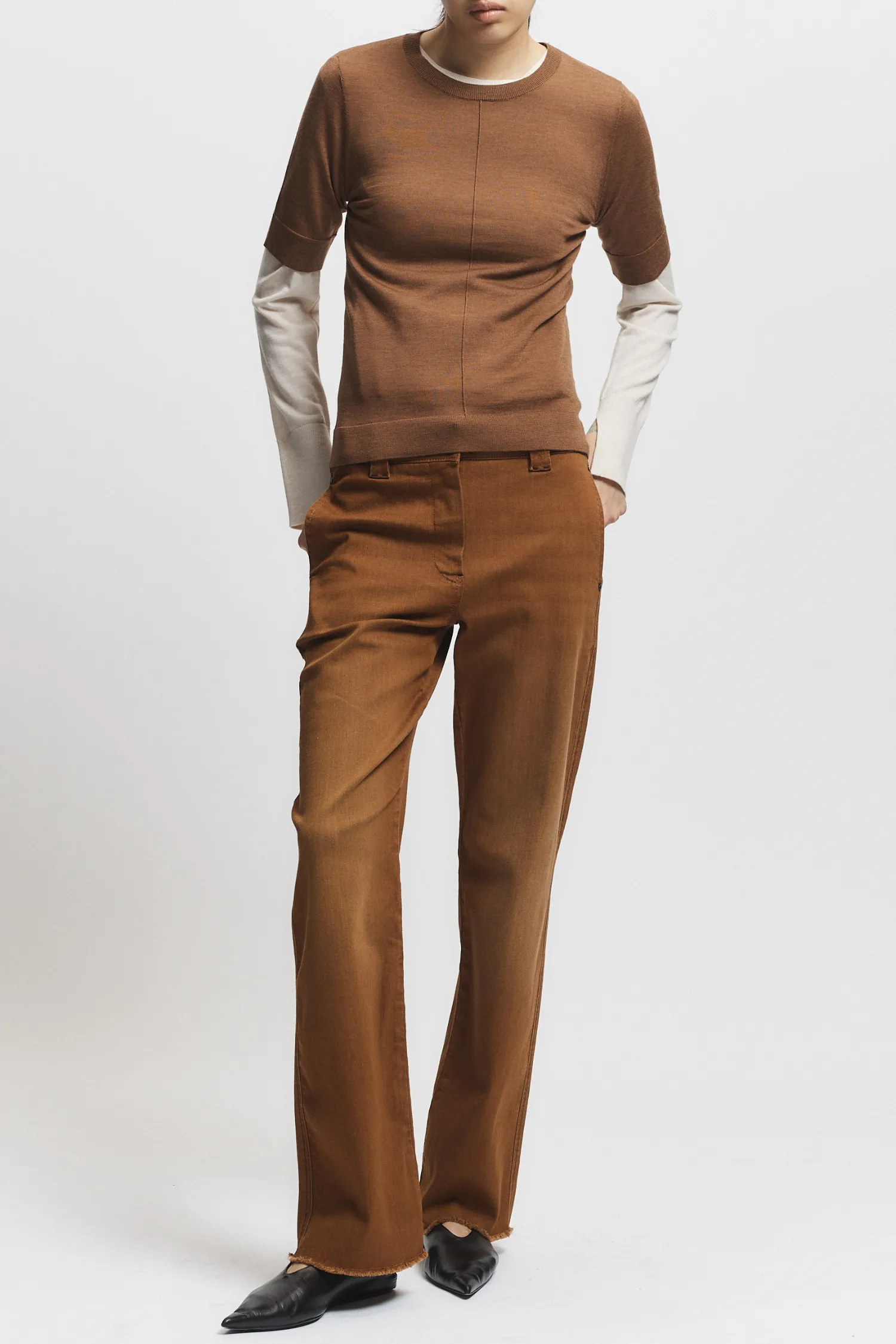 Nessa Denim Pant, Tobacco Wash sold by Saint Art product image thumbnail 4