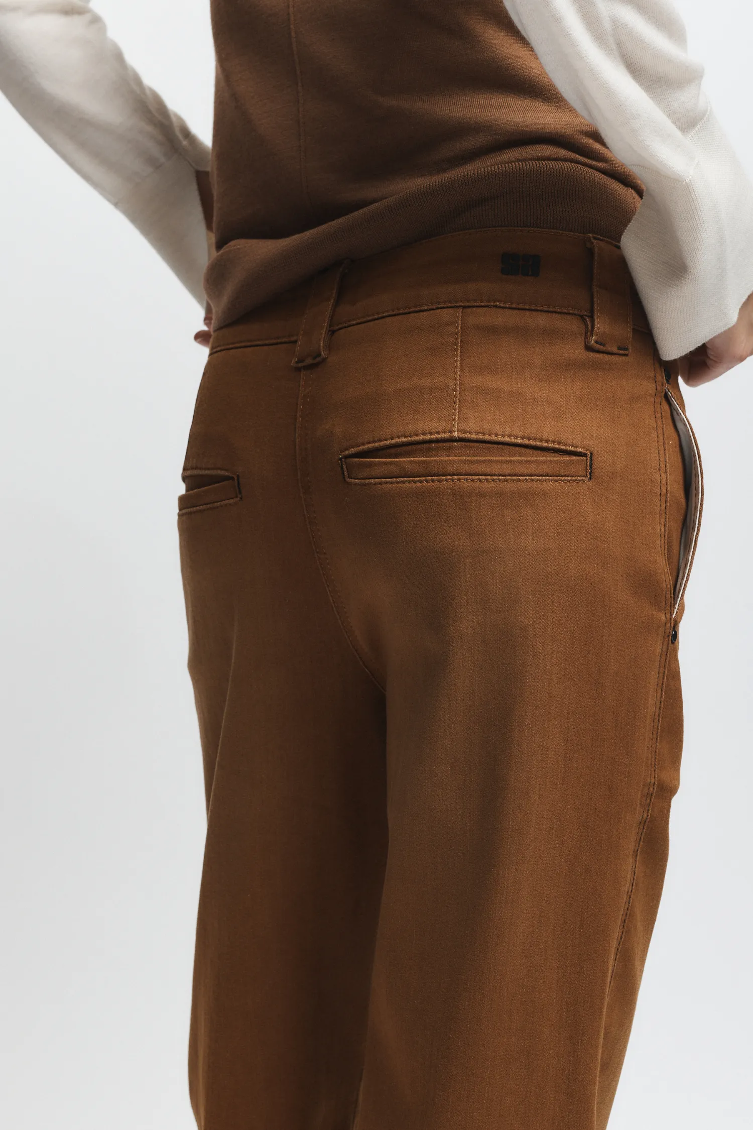 Nessa Denim Pant, Tobacco Wash sold by Saint Art product image thumbnail 3
