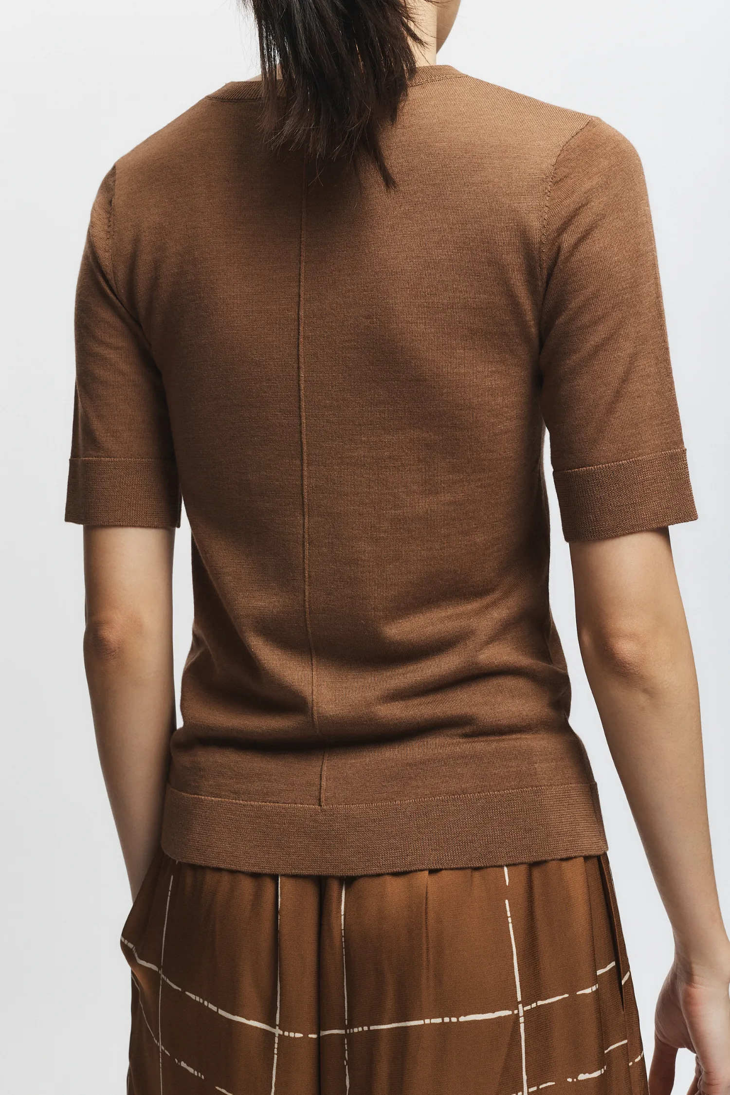 Lucia Short Sleeve Sweater, Clove sold by Saint Art product image thumbnail 4