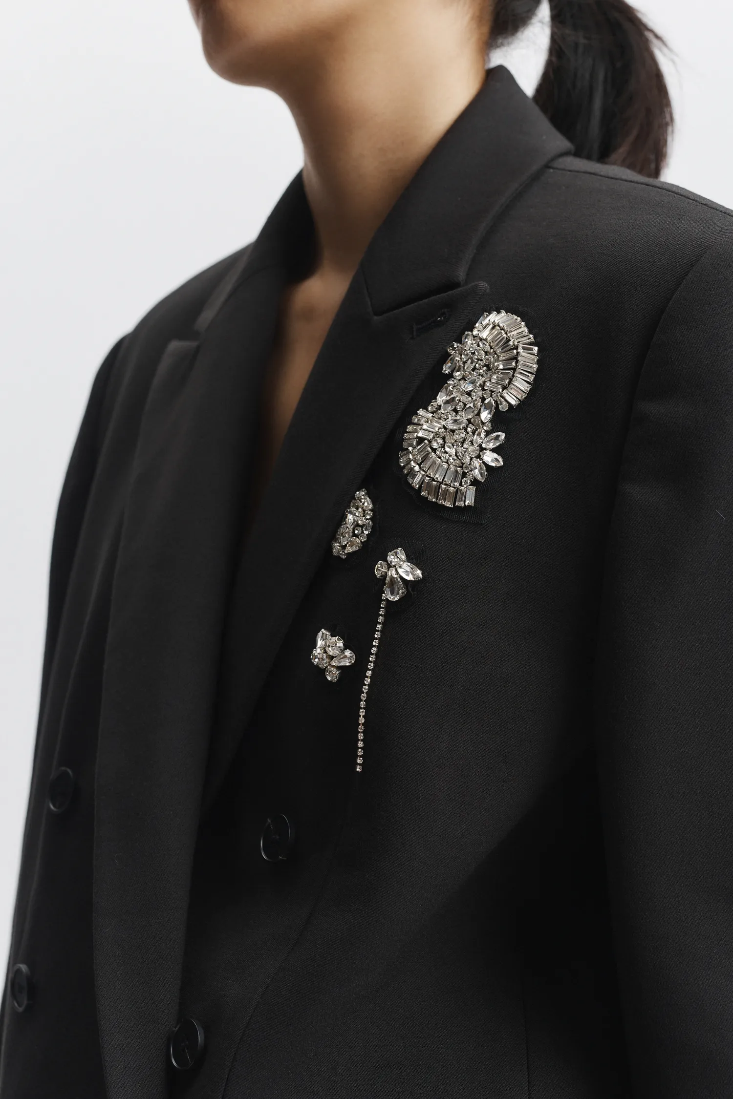Tanner Embellished Blazer, Black sold by Saint Art product image thumbnail 5