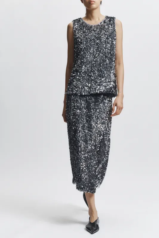 Nylah Teardrop Skirt, Silver sold by Saint Art