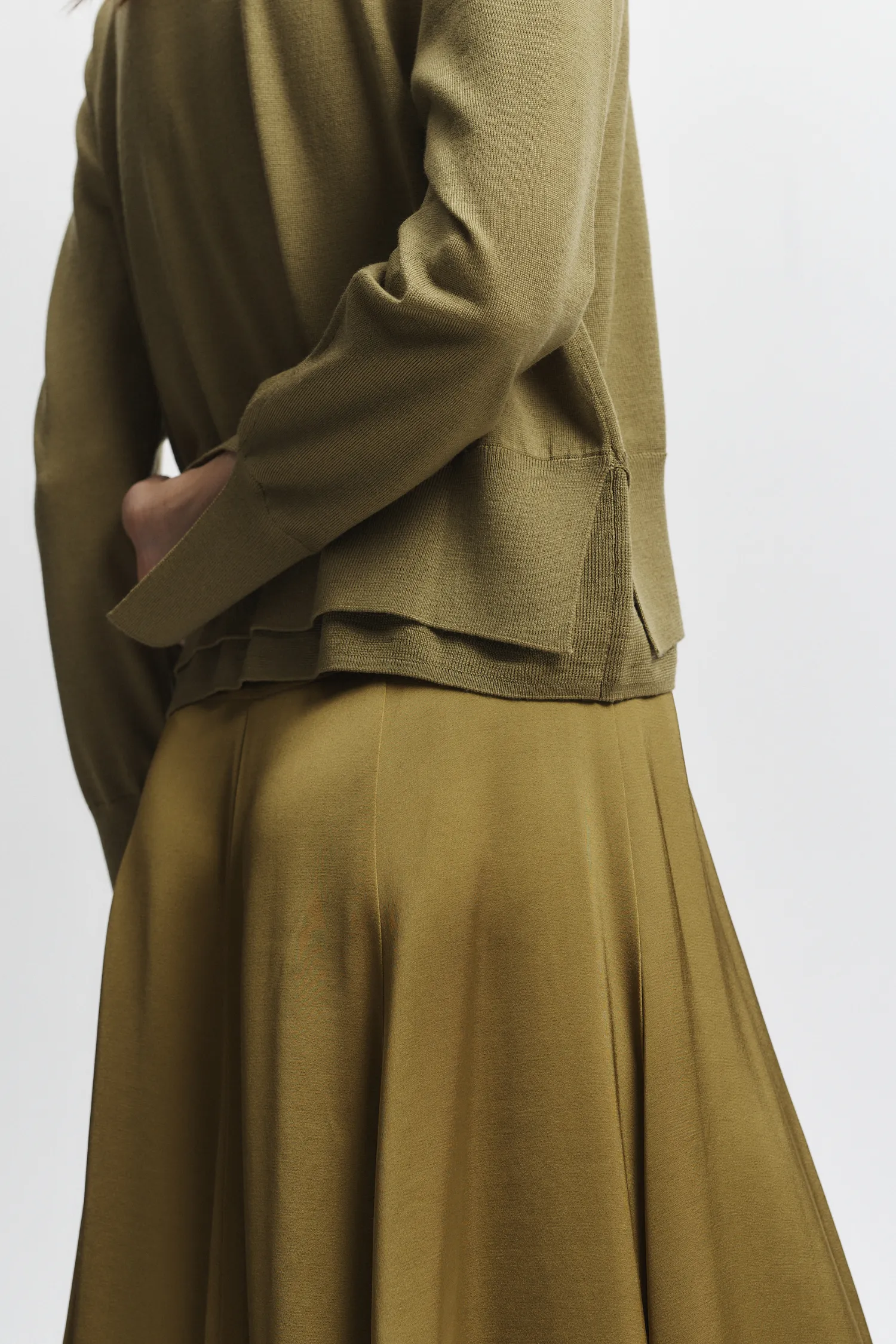 Elodie Layered Crewneck Knit, Chartreuse sold by Saint Art product image thumbnail 2