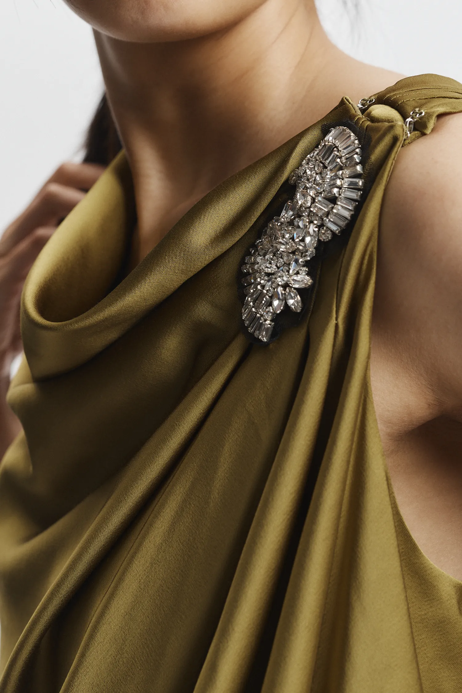 Henrik Draped Blouse, Moss sold by Saint Art product image thumbnail 2