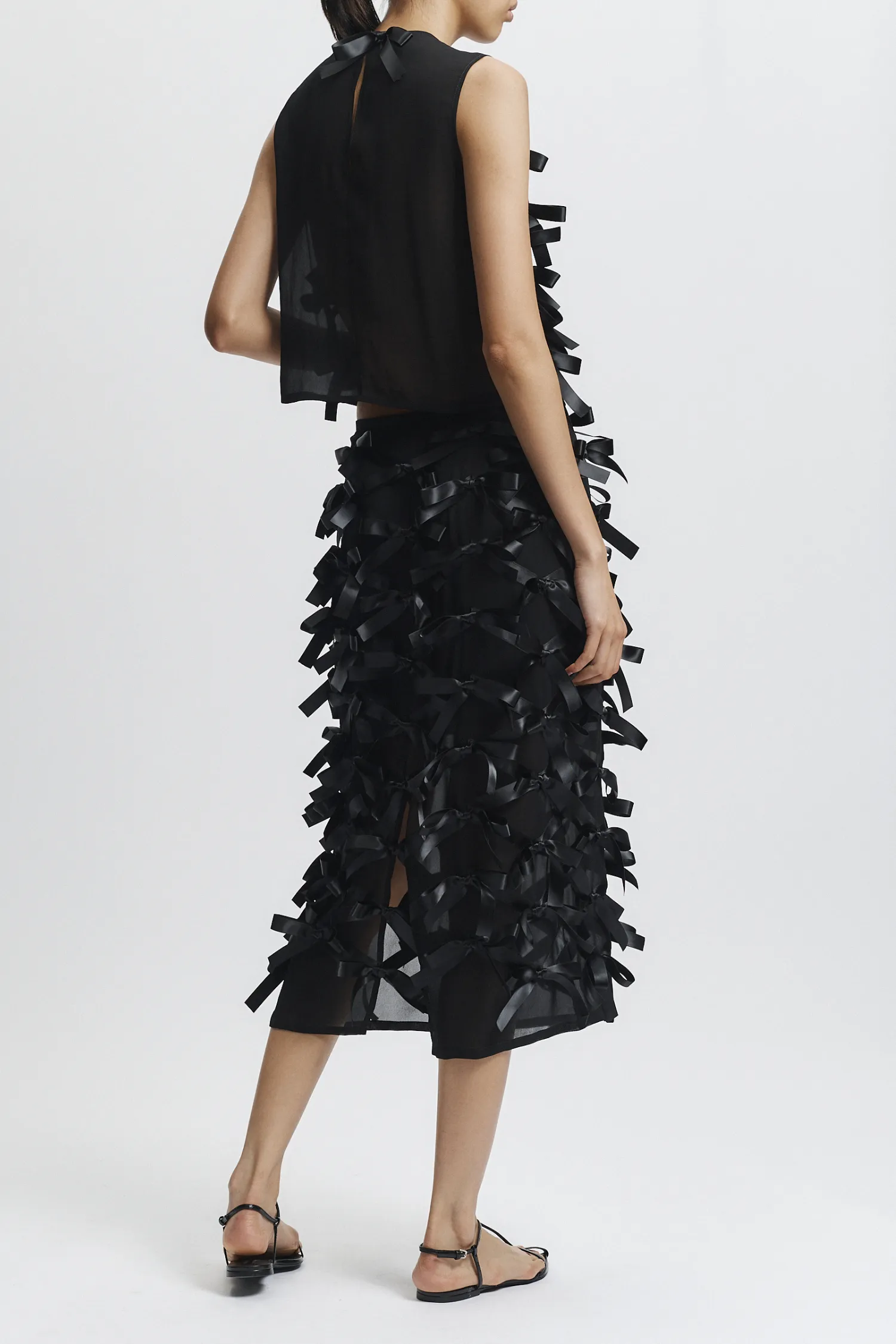 Harlee Bow Blouse, Black sold by Saint Art product image thumbnail 2