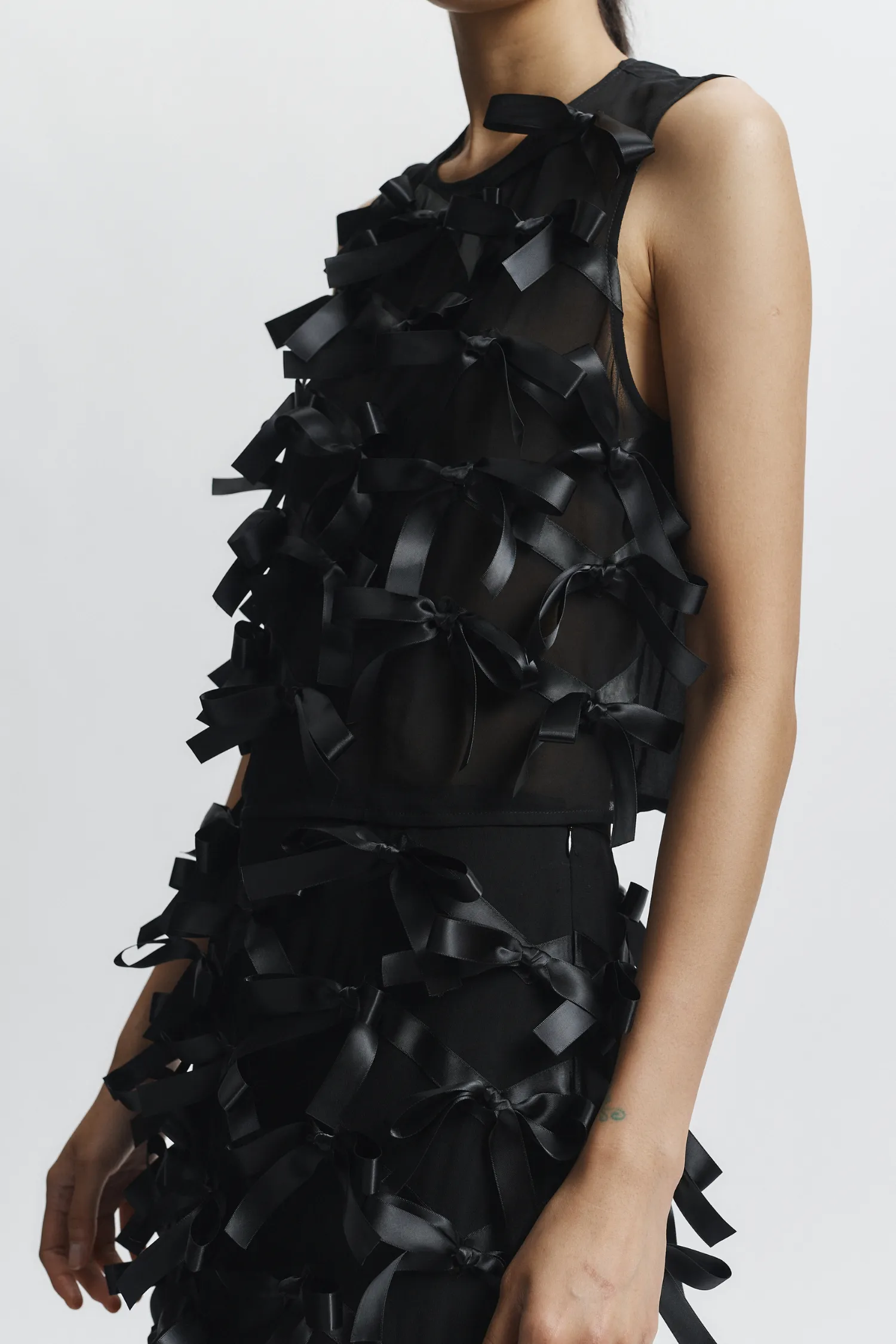 Harlee Bow Blouse, Black sold by Saint Art product image thumbnail 4