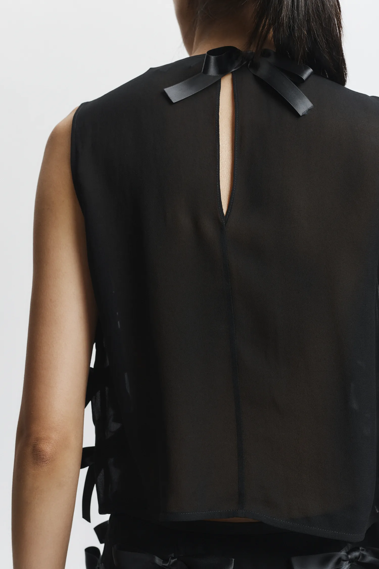 Harlee Bow Blouse, Black sold by Saint Art product image thumbnail 3