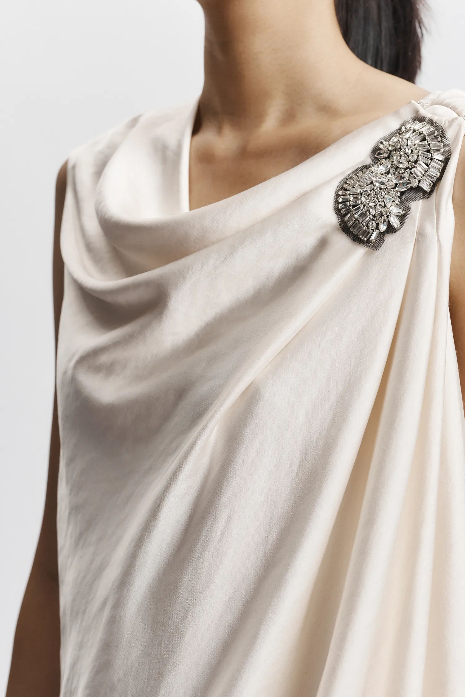 Henrik Draped Blouse, Ivory sold by Saint Art