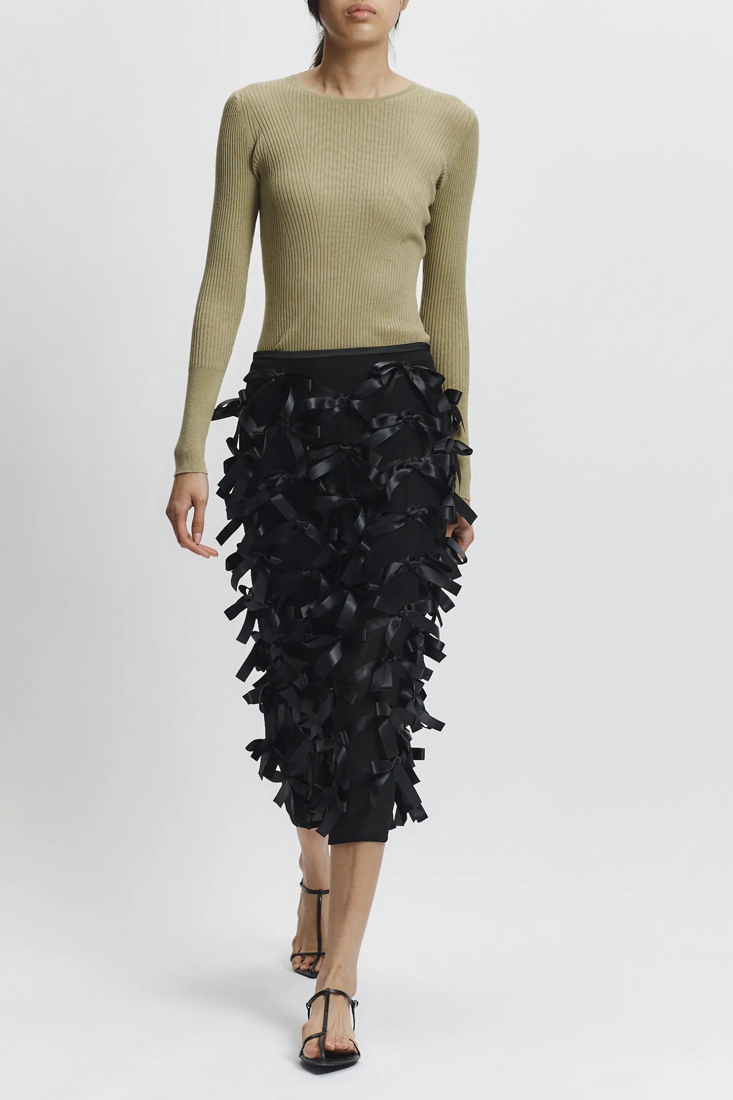 Atlas Rib Crewneck Sweater, Celery sold by Saint Art