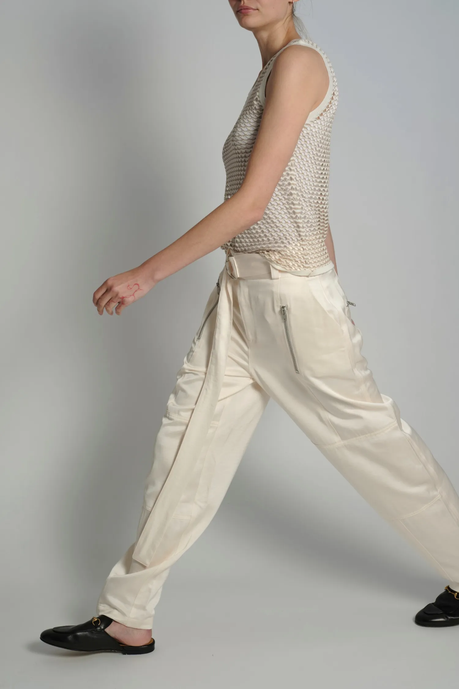 Courtney Mid Rise Charmeuse Pant sold by Saint Art product image thumbnail 4
