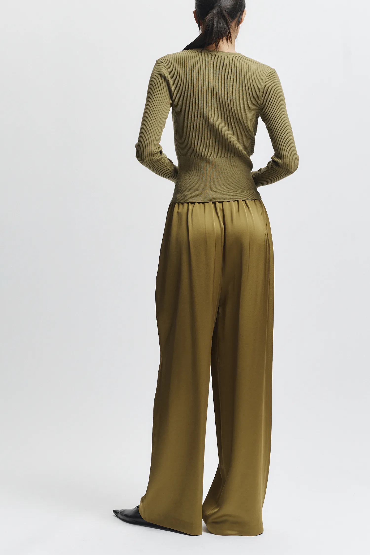 Paige Pull on Pant, Moss sold by Saint Art product image thumbnail 2