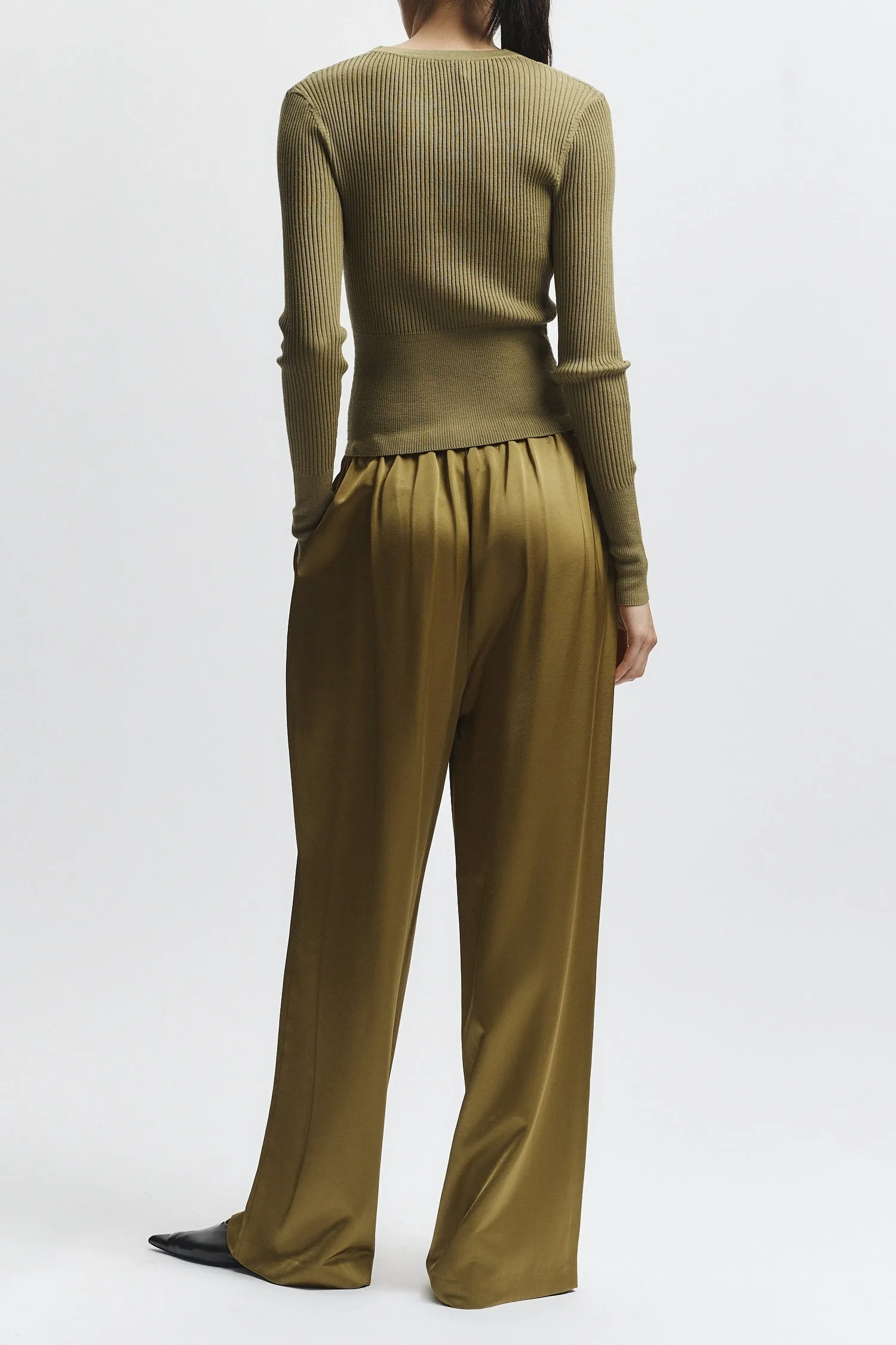 Paige Pull on Pant, Moss sold by Saint Art product image thumbnail 4