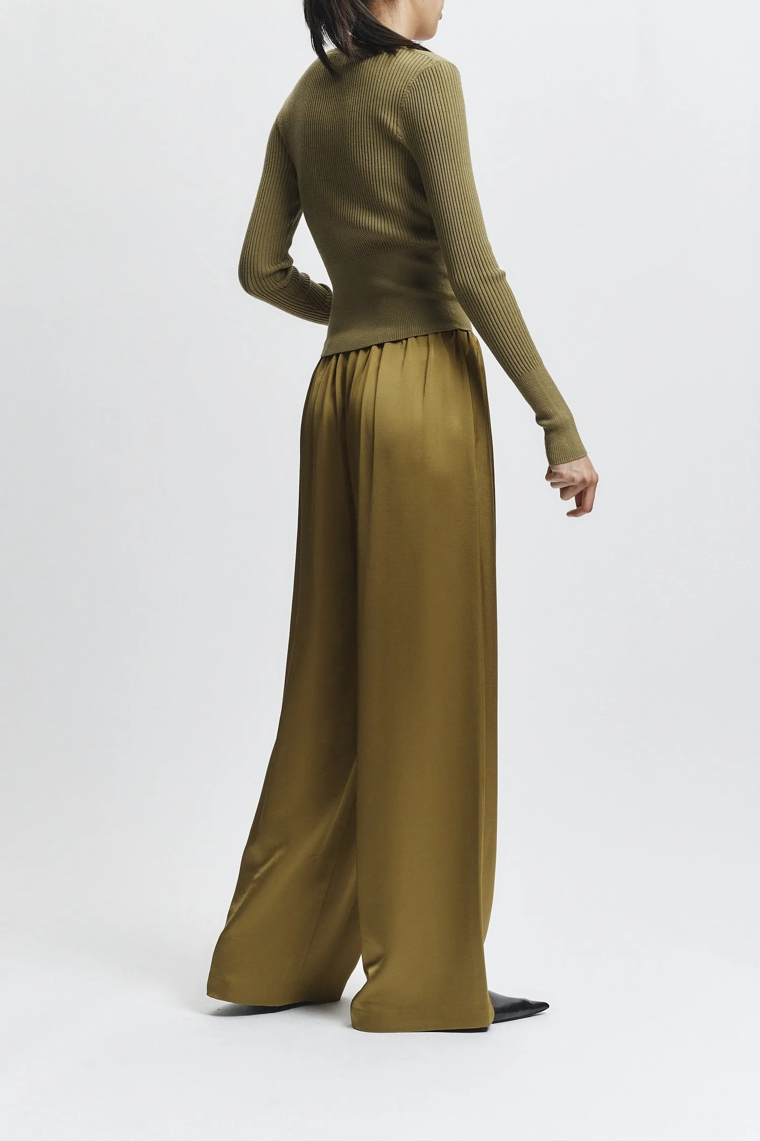 Paige Pull on Pant, Moss sold by Saint Art product image thumbnail 5