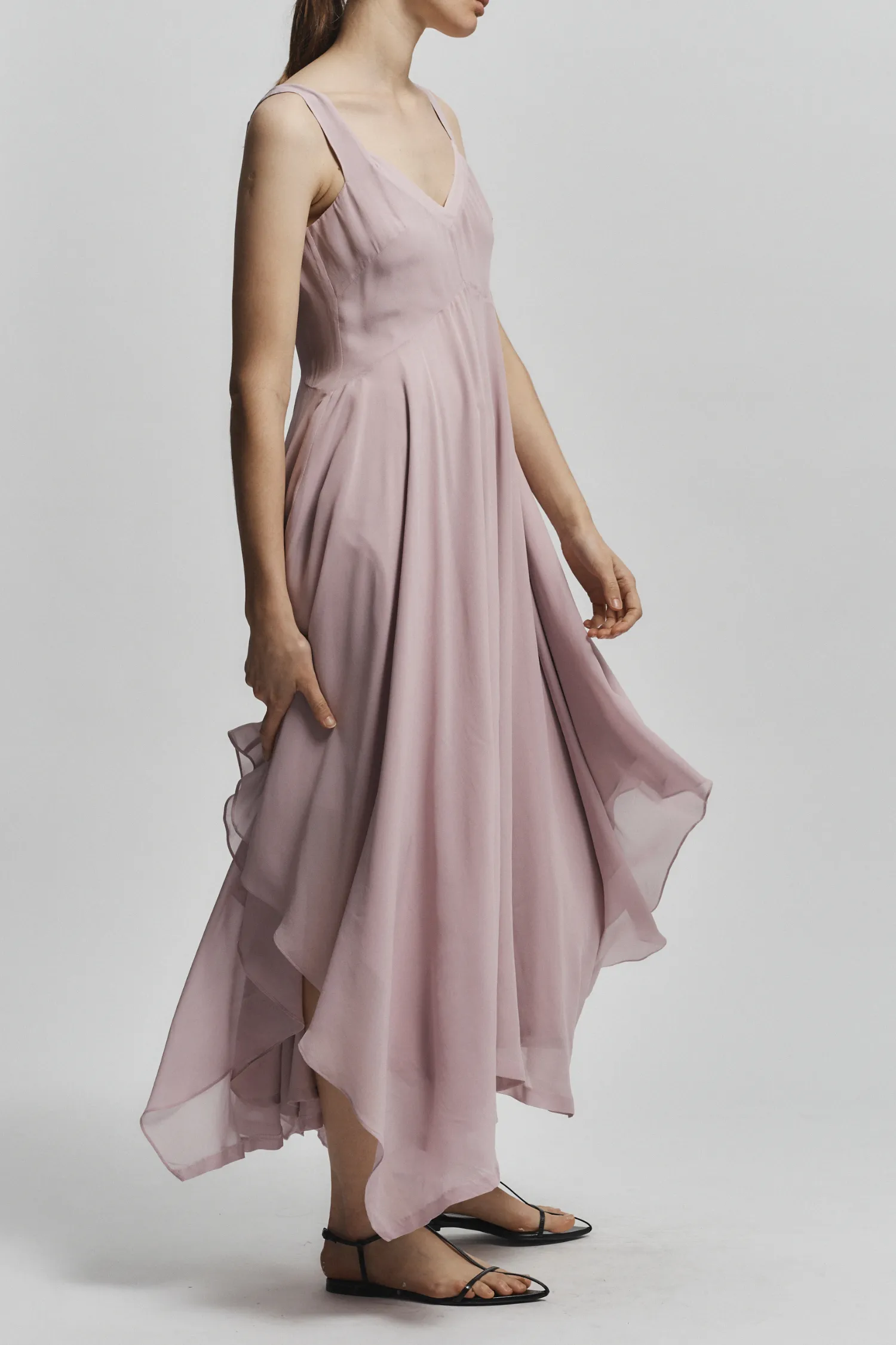 Riley Handkerchief Dress, Dusty Pink sold by Saint Art product image thumbnail 2