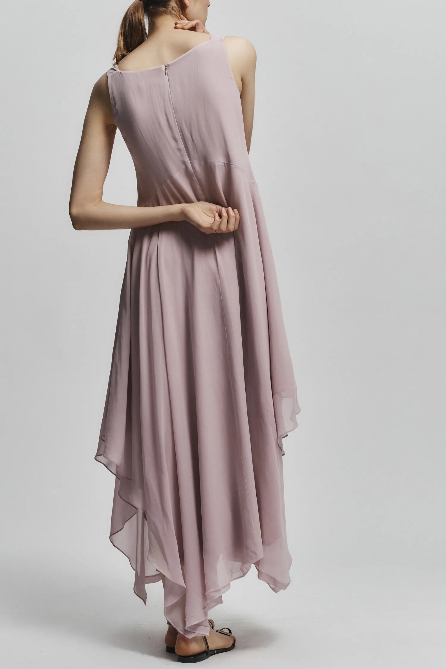 Riley Handkerchief Dress, Dusty Pink sold by Saint Art product image thumbnail 4