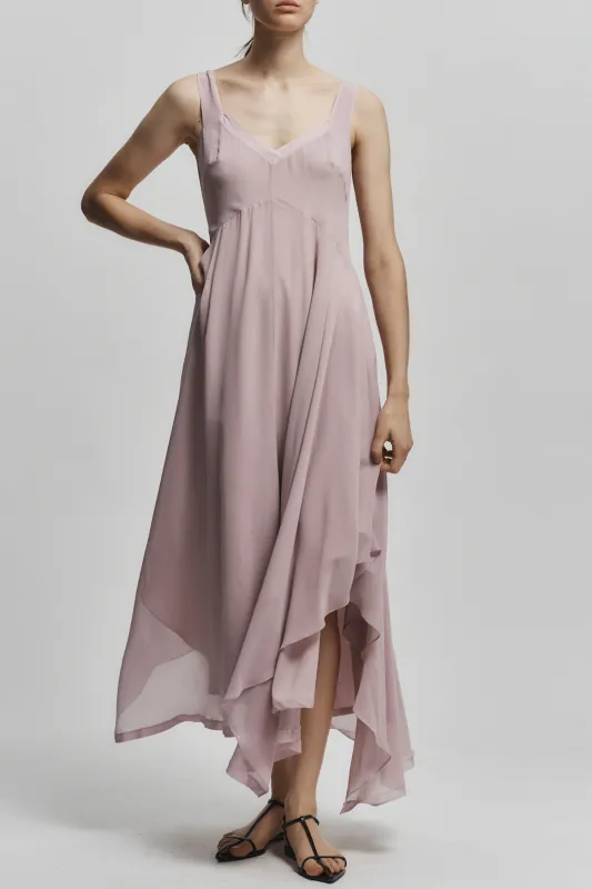 Riley Handkerchief Dress, Dusty Pink made by Saint Art