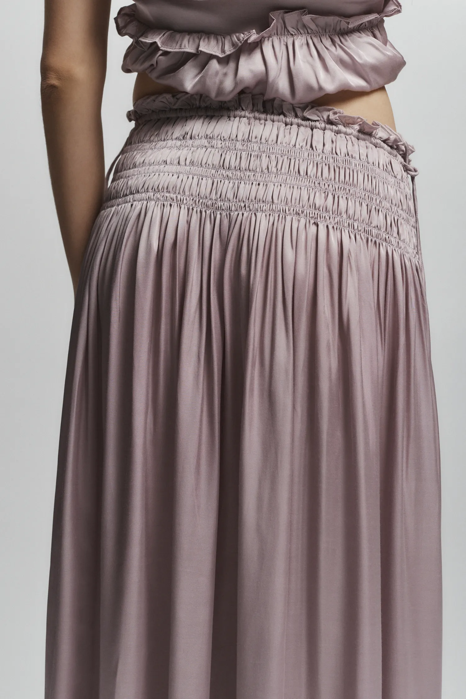 Ellie Ruched Skirt, Dusty Pink sold by Saint Art product image thumbnail 5