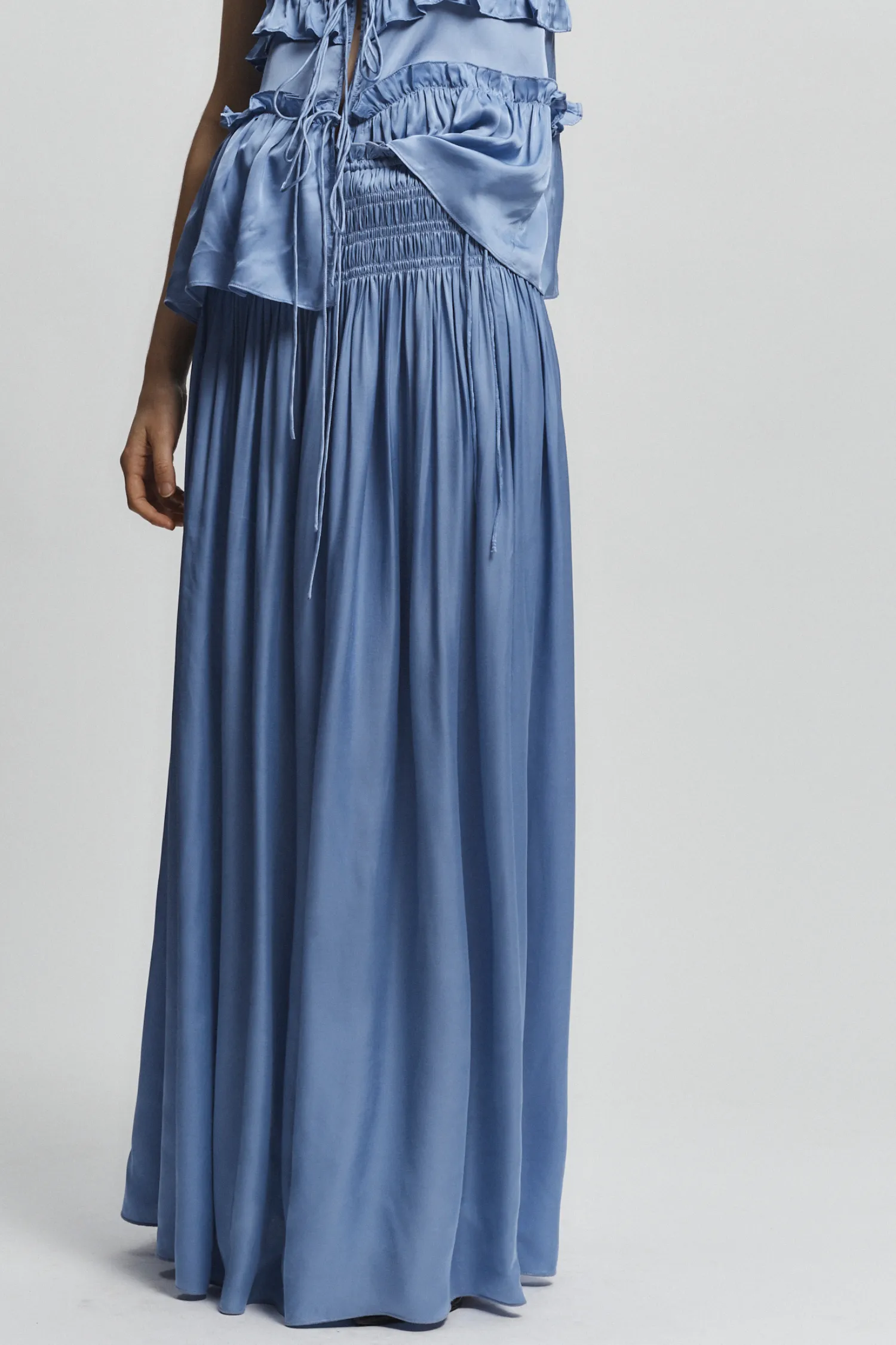 Ellie Ruched Skirt, Periwinkle sold by Saint Art product image thumbnail 3