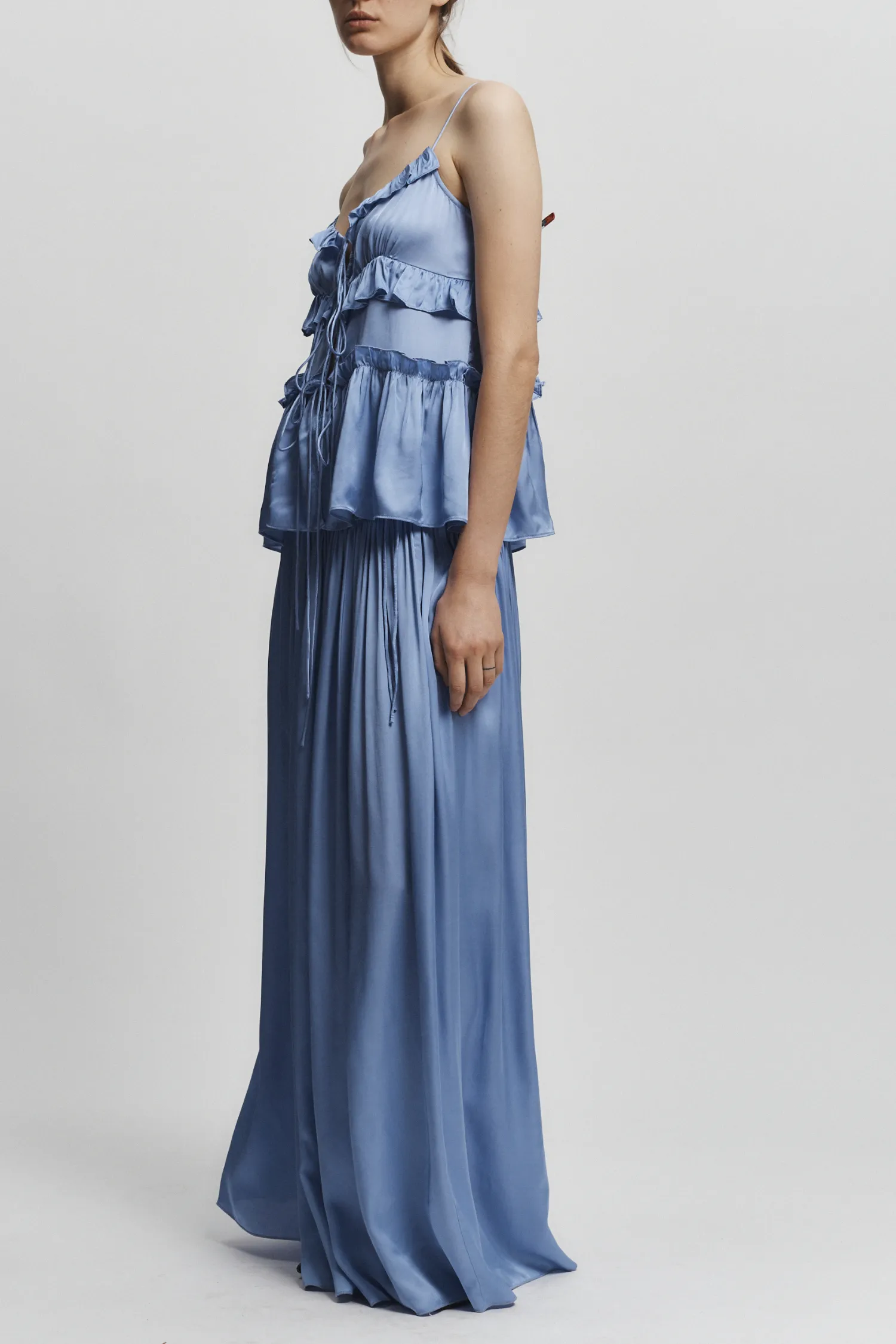 Ellie Ruched Skirt, Periwinkle sold by Saint Art product image thumbnail 5