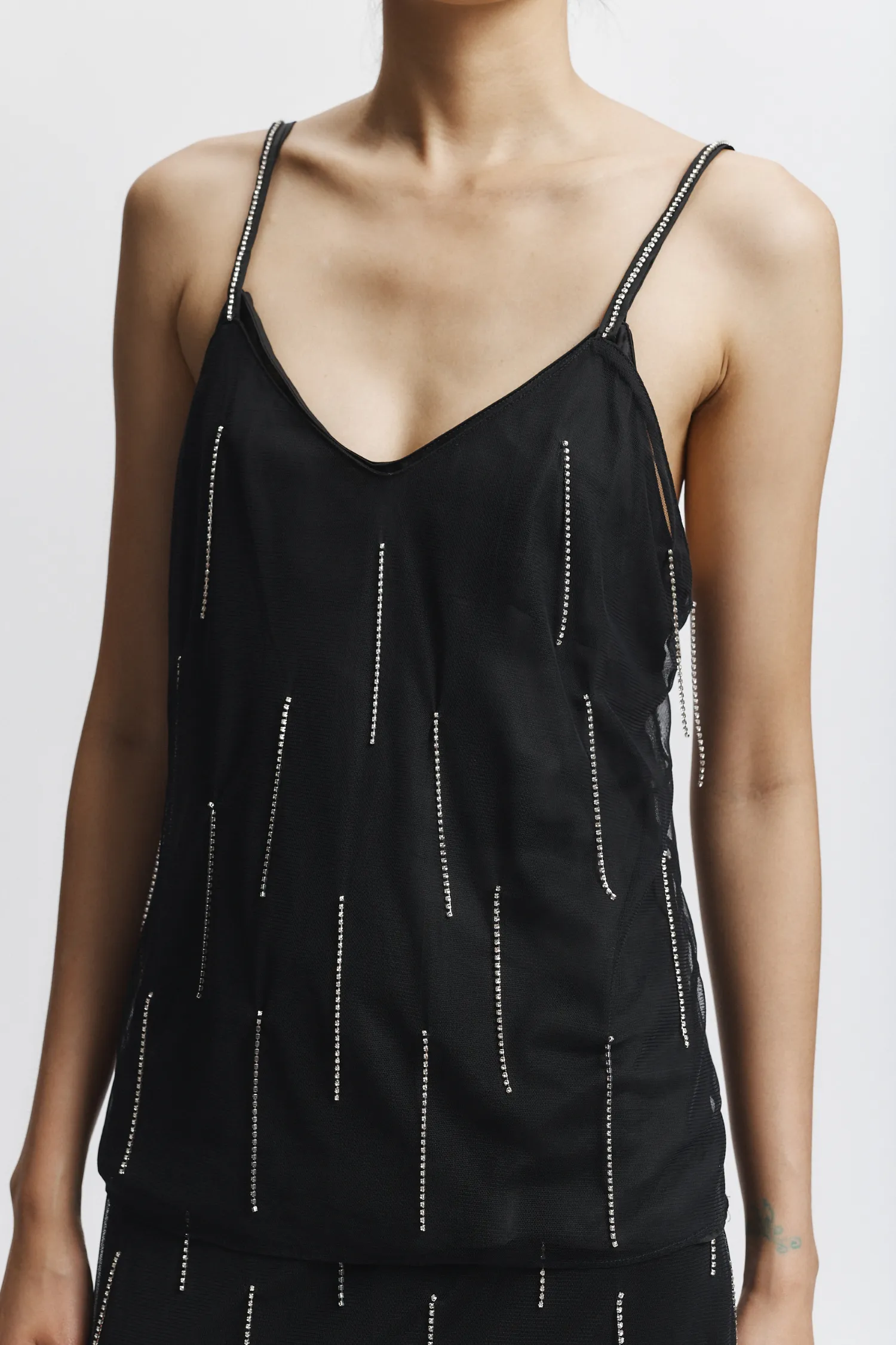 Brixton Fringe Cami, Black sold by Saint Art