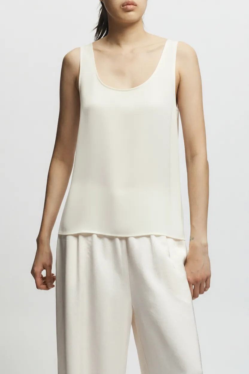 Isola Scoopneck Tank, Ivory sold by Saint Art product image thumbnail 2