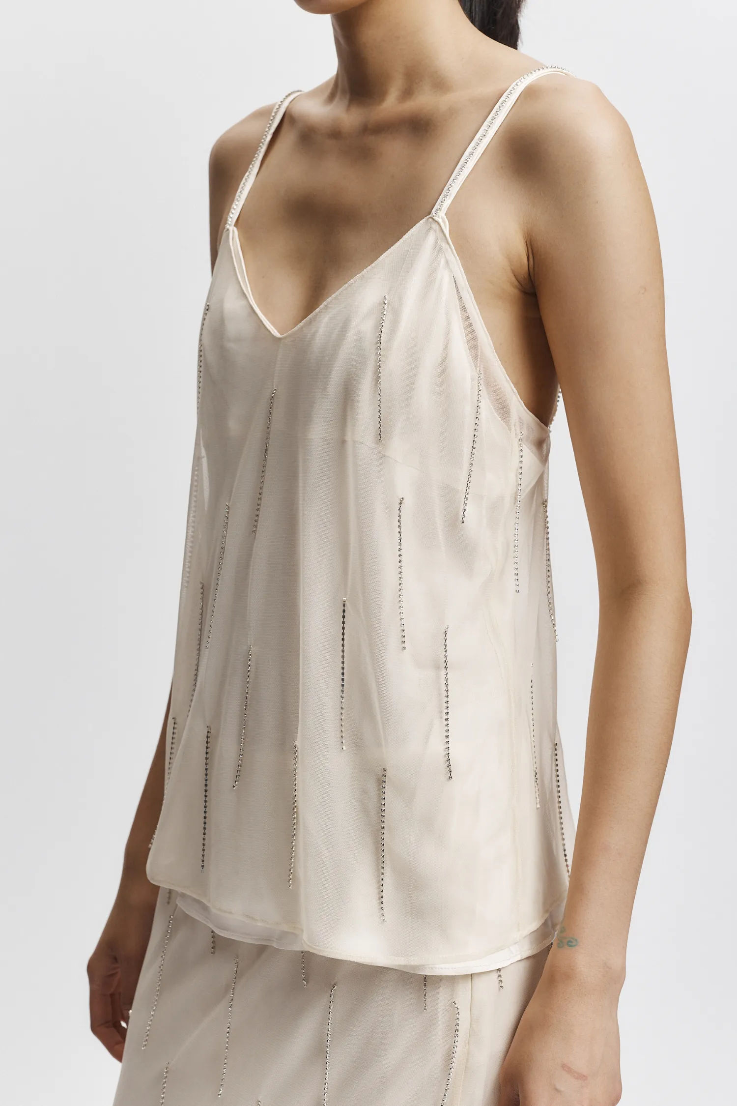 Brixton Fringe Cami, Ivory sold by Saint Art product image thumbnail 3