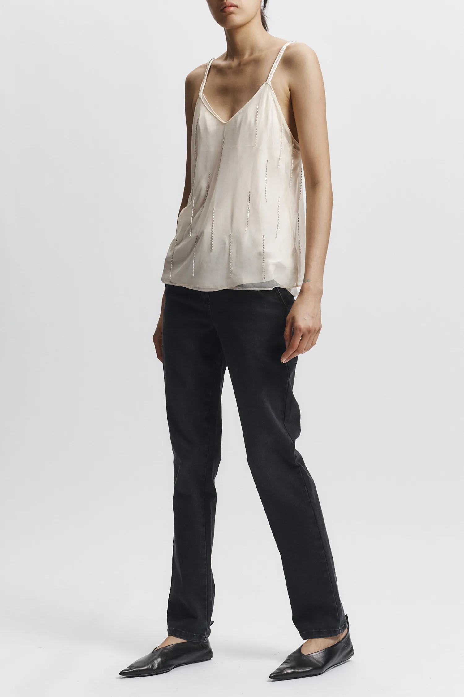 Brixton Fringe Cami, Ivory sold by Saint Art product image thumbnail 5