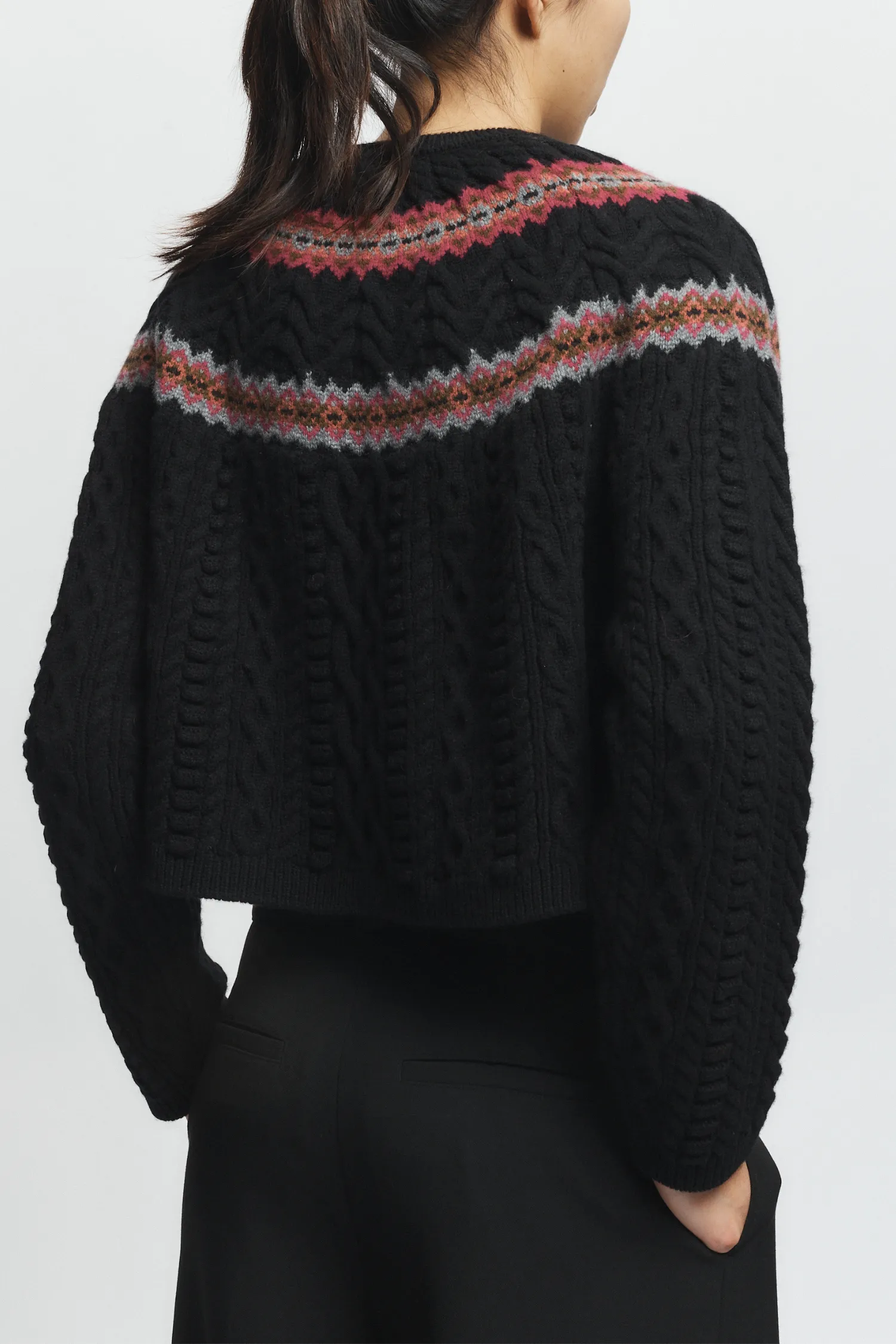 Ainsley Fair Isle Sweater, Black sold by Saint Art product image thumbnail 3