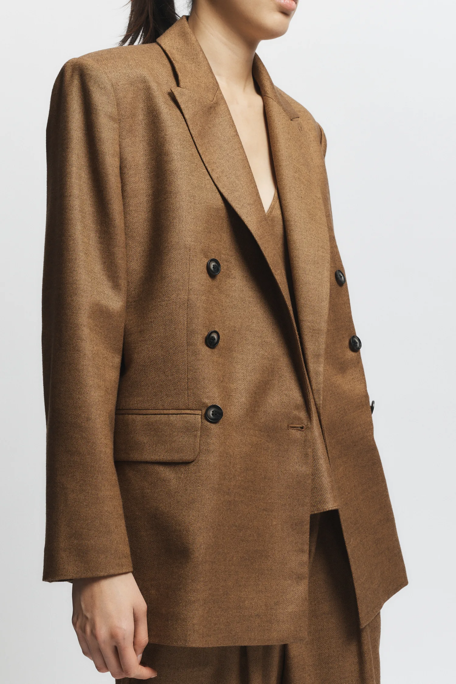 Sullivan Double-Breasted Blazer, Clove sold by Saint Art product image thumbnail 3